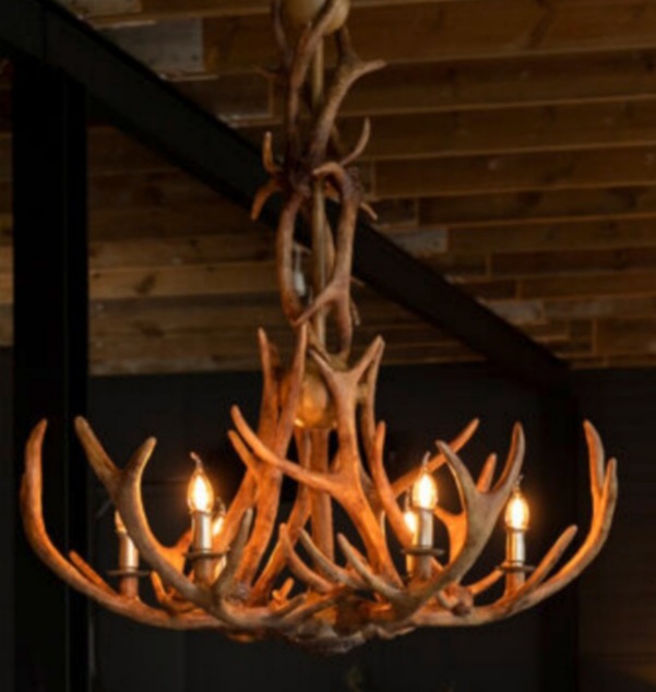 Antler – Exklusiv taklampa i renhornsdesign - 8