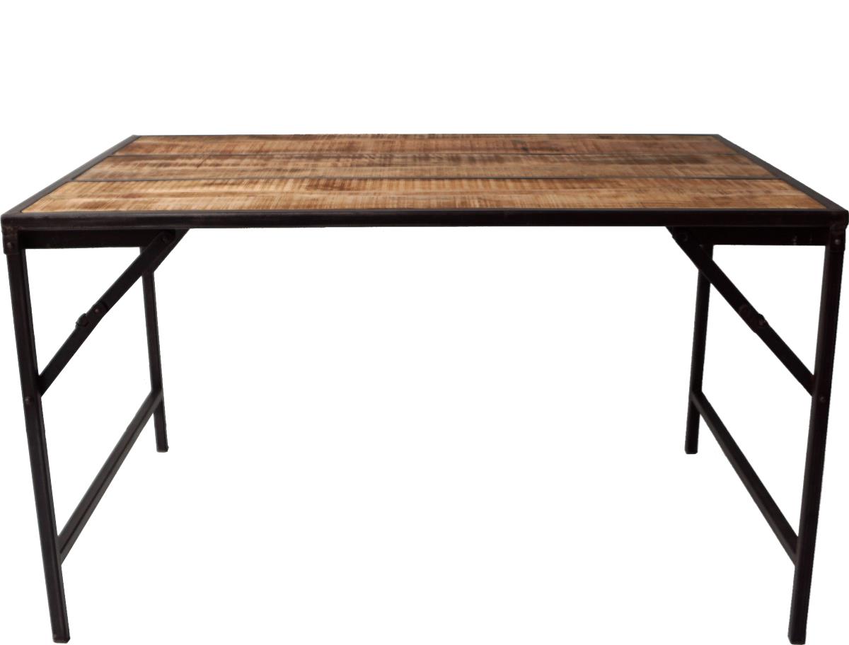 Charlie Rustikt matbord med järnram 130 cm   