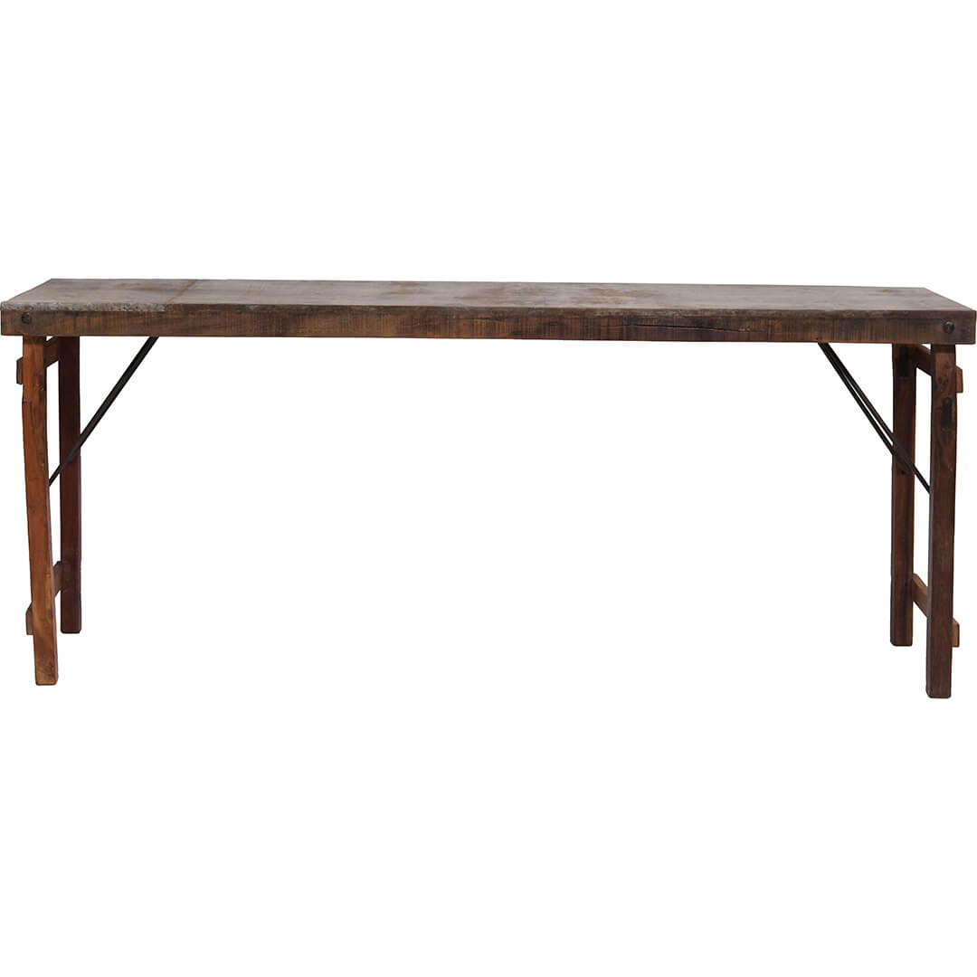 Vijay Gammalt konsolbord med zinkskiva L 183 cm  - 4