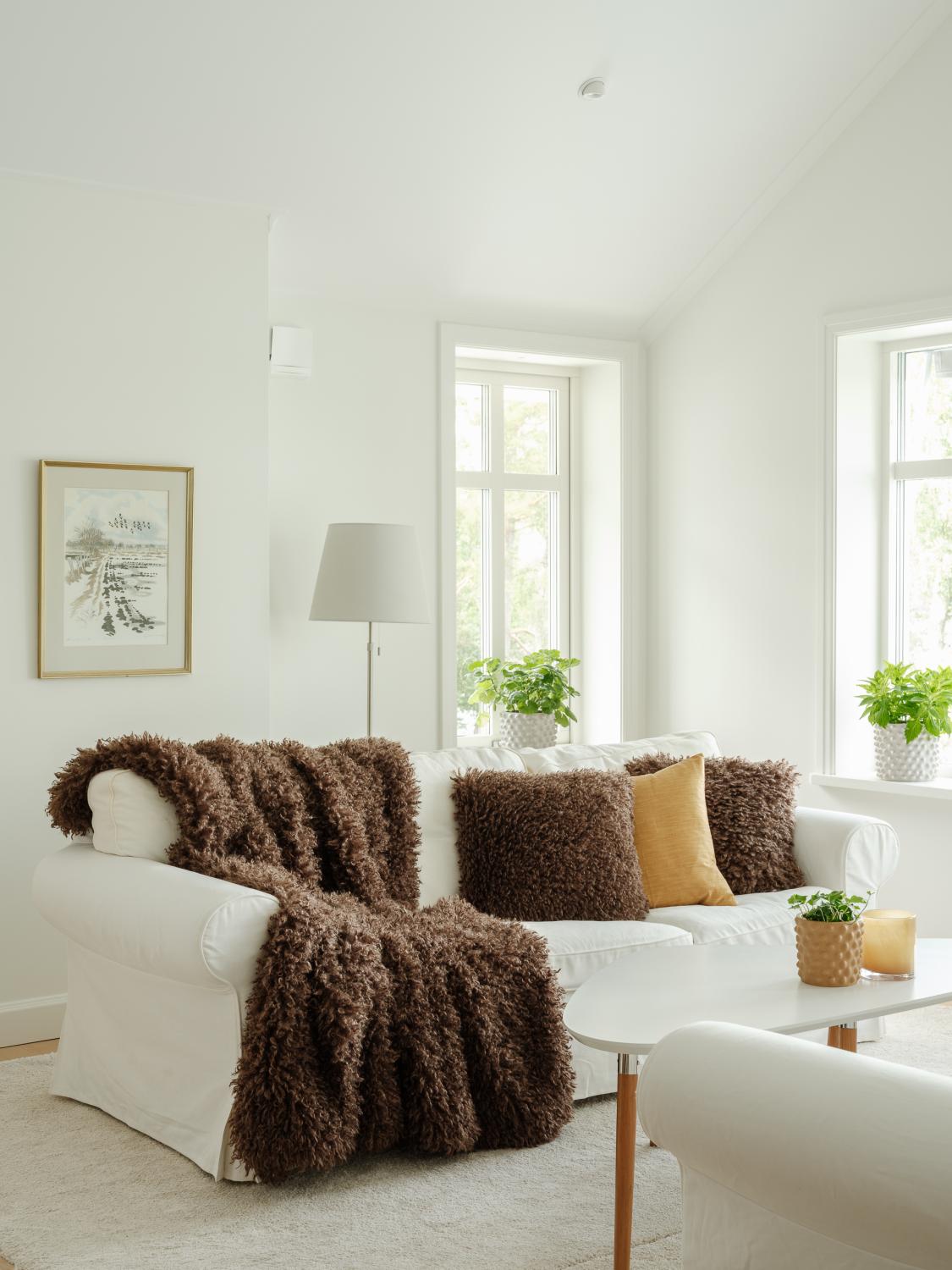 Wooly Pläd i fårskinnsimitation Brun 
