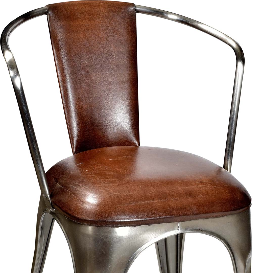 Living Metallstol med skinnsits - 3