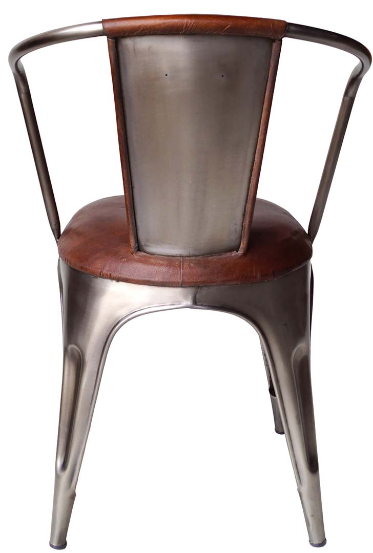 Living Metallstol med skinnsits - 5