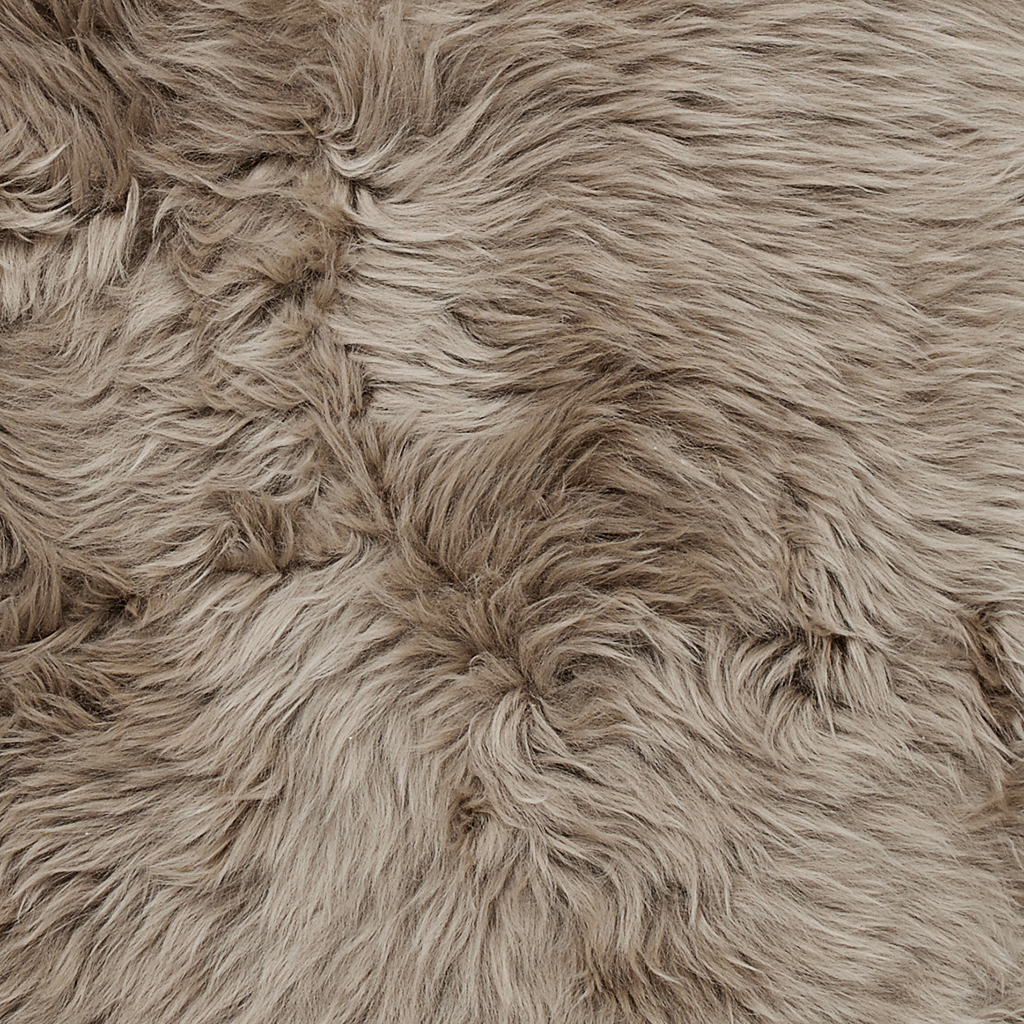 Gently stolsdyna i fårskinn - Beige - 3