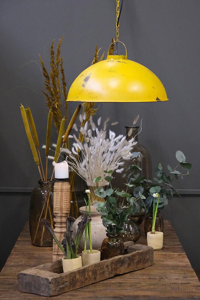 Thormann Taklampa i industristil - Gul 