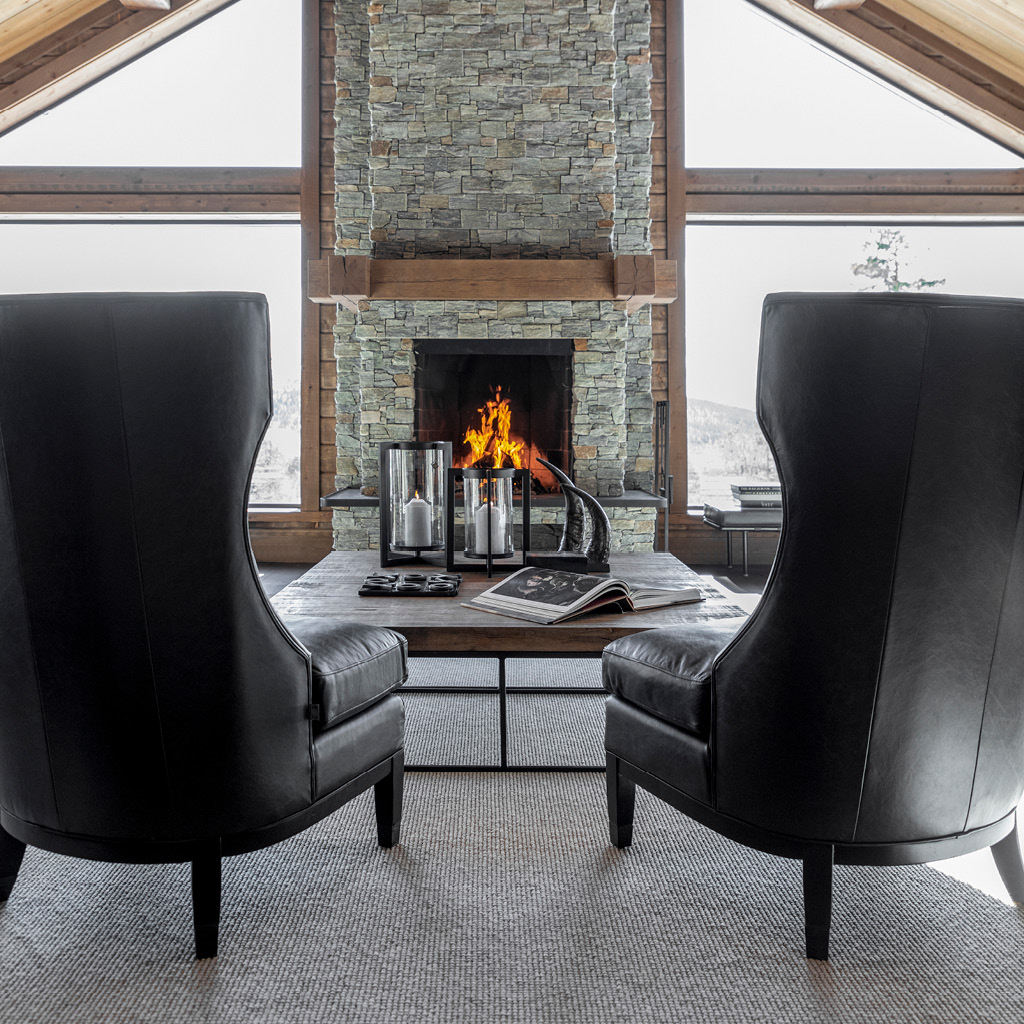 Artwood Reed Skinnfåtölj Mountain Black – Exklusiv komfort med hög rygg - 3