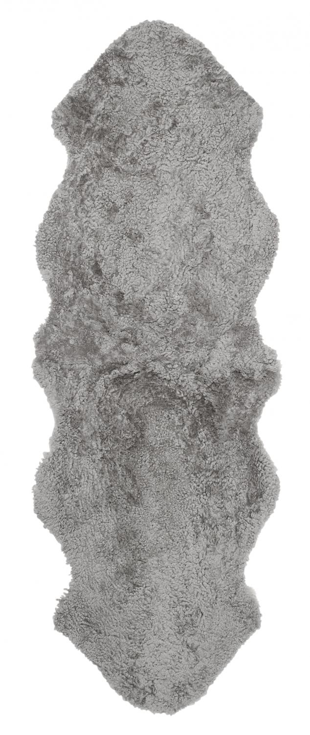 Curly Lockigt Fårskinn Naturgrå 180 cm  - 5