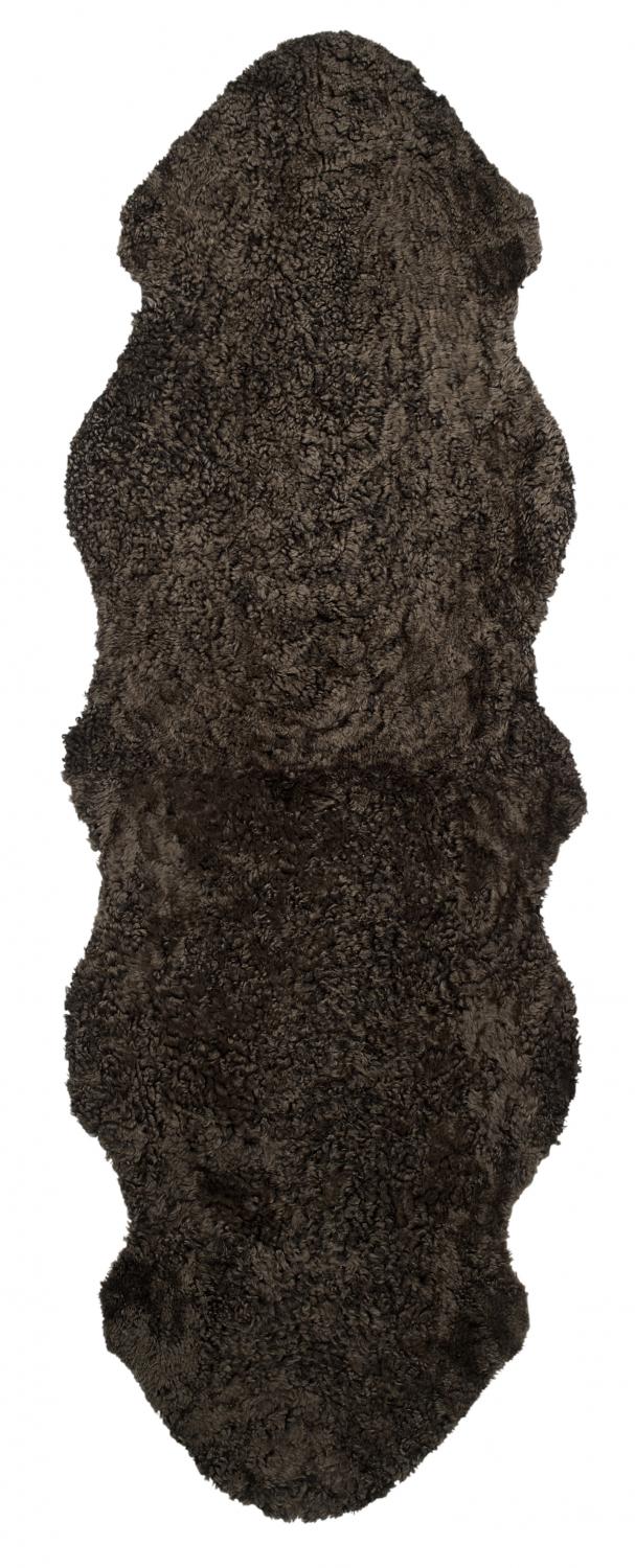 Curly Lockigt Fårskinn Brun 180 cm  - 4