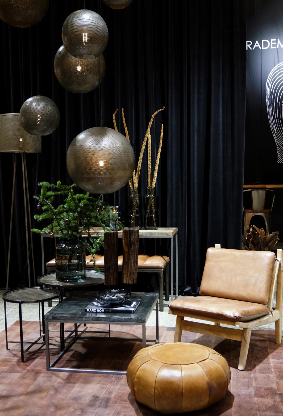 Moonlight Rund industriell taklampa i perforerat järn – Mellan - 4