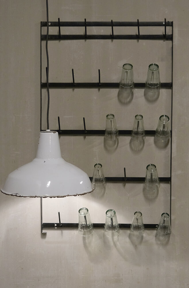 Gammal fabrikslampa Vit - 3