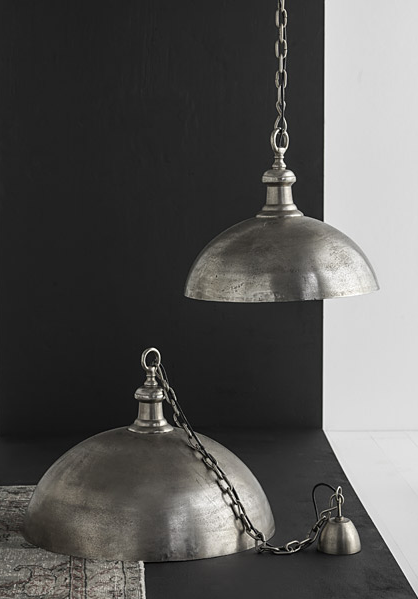 Liverpool Taklampa i metall  Råsilver 50 cm 