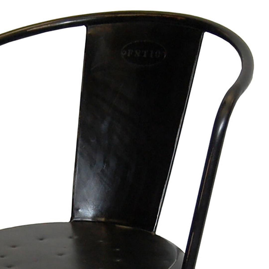 Living Stol i svart metall - 3