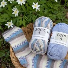 Hjertegarn Sock 4 Print 5037 Stickfasthet 30m/10 cm på stickor 3,00 mm - 2