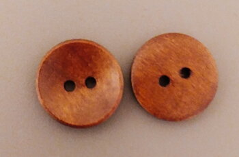 Träknapp Cognac 20 mm