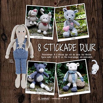 Mönsterbok "8 Stickade djur"