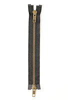 Blixtlås 6 mm Antik Mässing 55 cm lång