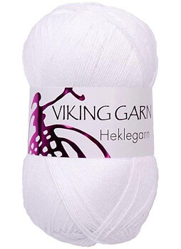 Viking Heklegarn 12/4 100g Vit 800