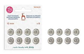 Pony Tryckknappar 12 mm 8st/fp