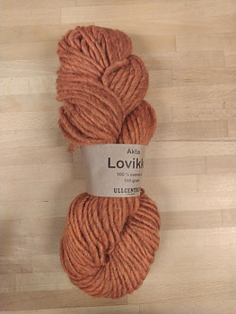 Äkta Lovikka Ullcentrum Orange på grå ull