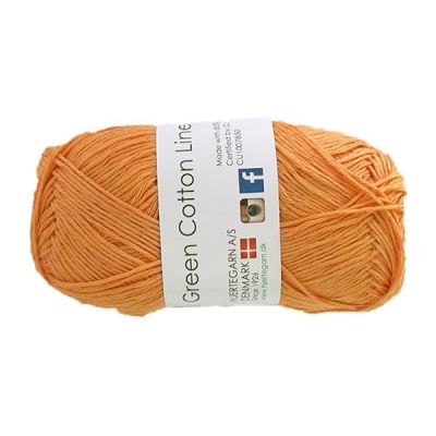 Green Cotton Linen - Hjertegarn , 27 maskor stickfasthet stickor 3,0-3,5 mm