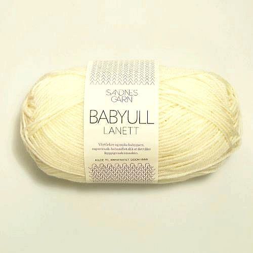 Lanett babyull - Sandnes,  27-31 maskor stickfasthet stickor 3,0 mm