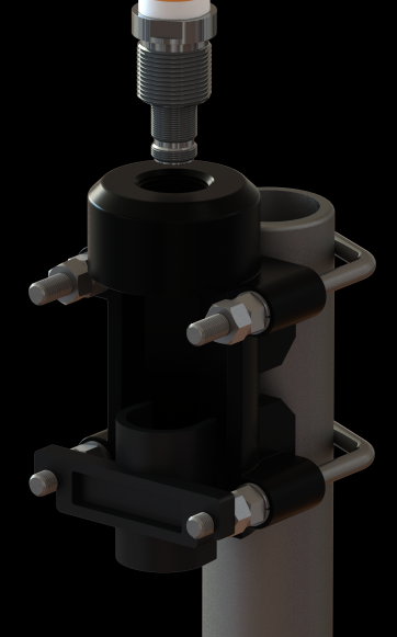 SCAN Mast/Rail Mount PU coated Aluminium 1"-14NF - 2