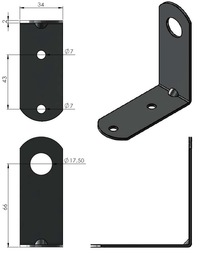 SCAN Mast/Wall Mount Stainless Steel - 3