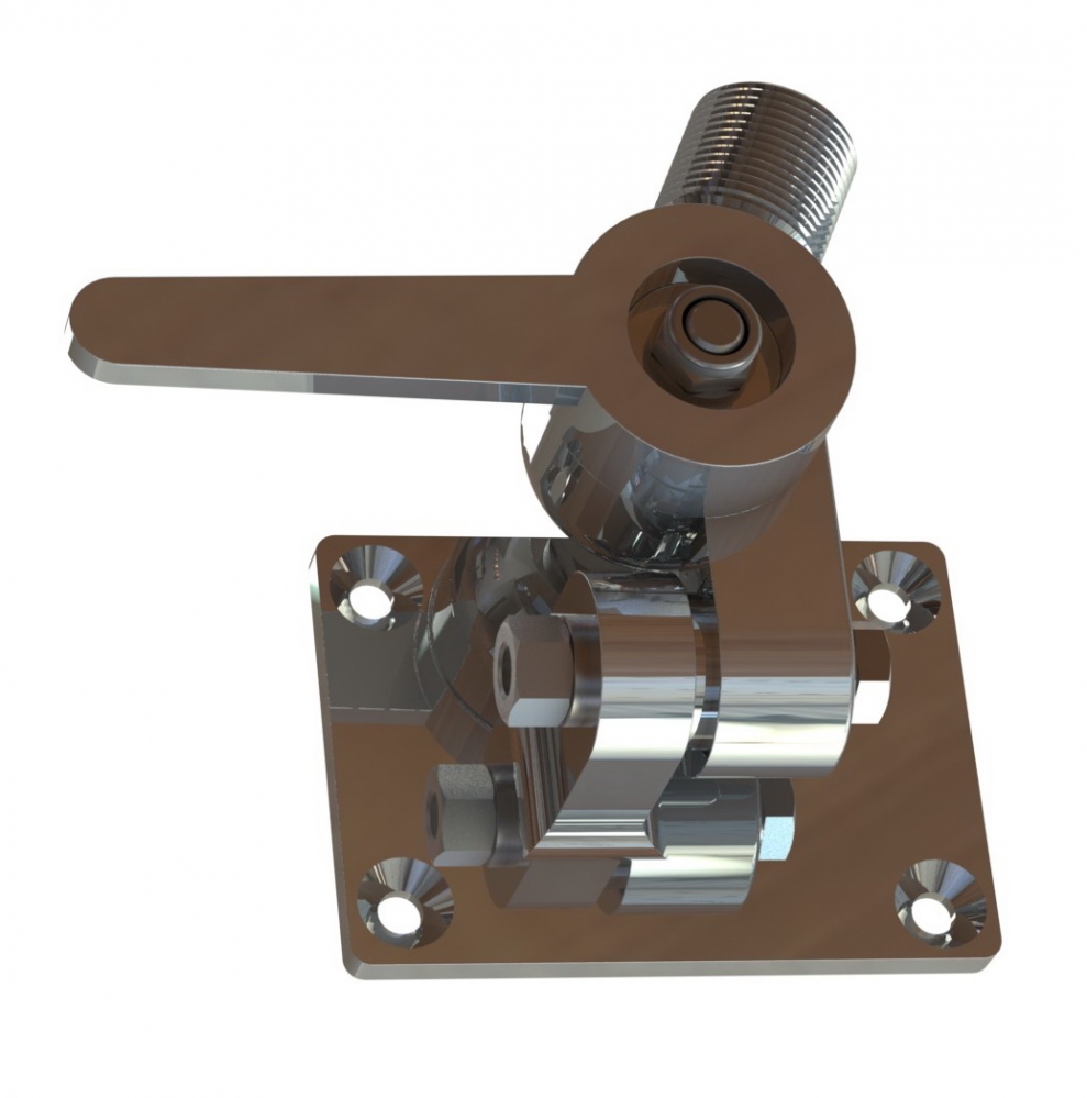 SCAN 4-Way Deck Mount Chrome Plated Brass  1"-14NF - 2