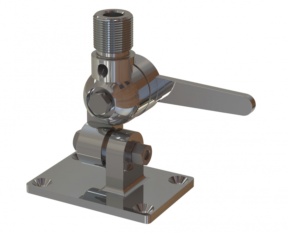 SCAN 4Way Deck Mount Chrome Plated Brass 1"14NF NjordX AB