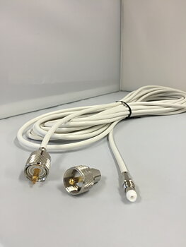 Coax Cable RG58 8 m preset w. UHF(m)-FME(f)+UHF(m)