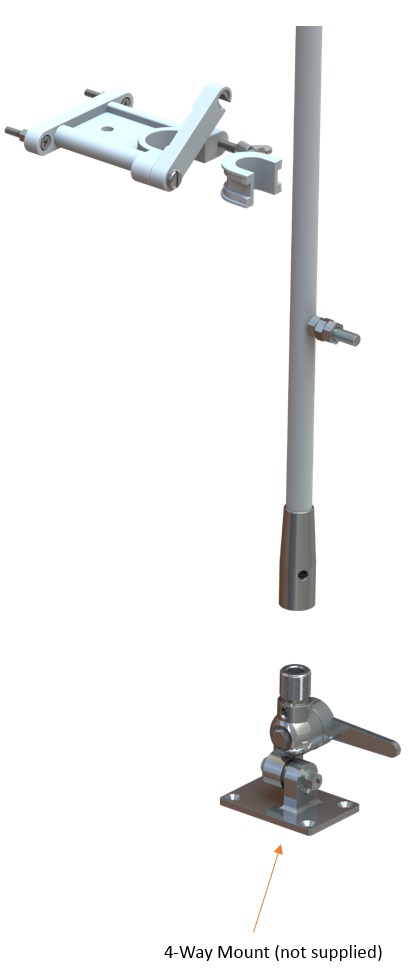 SCAN Lay-Down Upper Support For HF-Antennas Nylon
