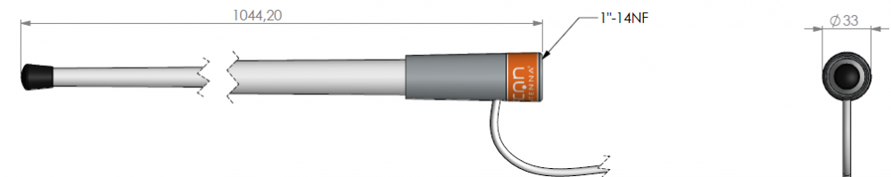 SCAN VHF56 6dB 2.7 m Antenna w. 20 m RG58 Cable Pre Set - 3