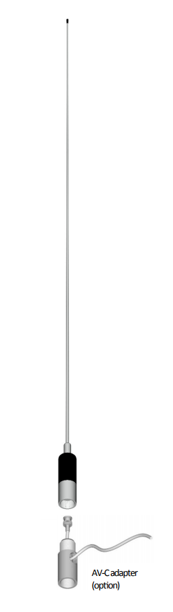 Comrod AV53BI3, 1 m (3.3 ft), One Piece Steel Whip