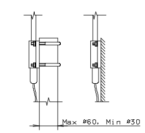 Comrod AR10MA/MF 1 m (3.3 ft) End Feed Mast Mount - 2