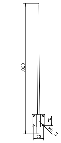 Comrod AR10MA/MF 1 m (3.3 ft) End Feed Mast Mount