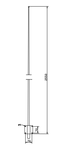 Comrod AR30M 2.6 m (8.5 ft) One Piece Whip