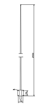 Comrod AR30M 2.6 m (8.5 ft) One Piece Whip