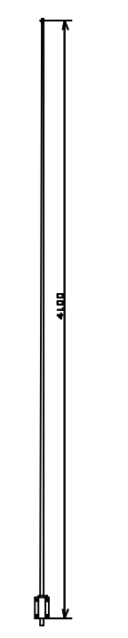 Comrod AR42MT 4.1 m (13.5 ft) One Piece Whip w. Trafo
