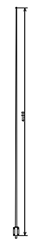 Comrod AR42MT 4.1 m (13.5 ft) One Piece Whip w. Trafo