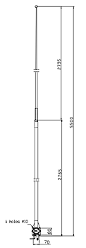 Comrod AR55M 5.4 m (18 ft) Two Piece Sectional Whip