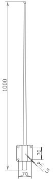 Comrod AV10M 1 m (3.3 ft) One Piece Whip