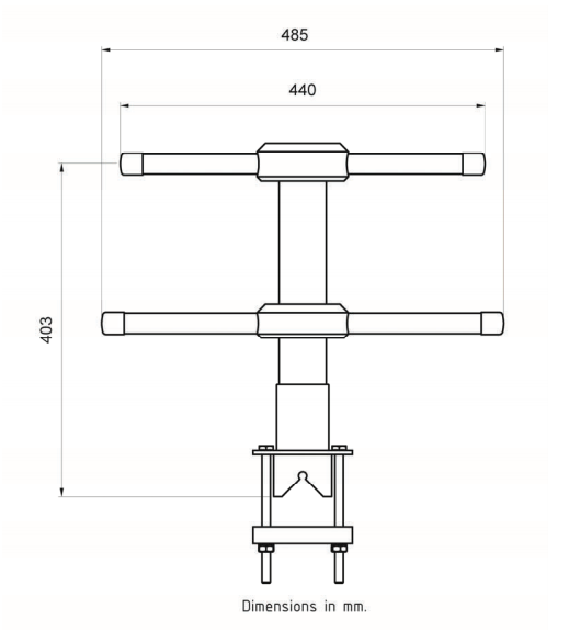 Comrod AV43-330 0.5 m (1.6 ft) DiPole w. Reflector