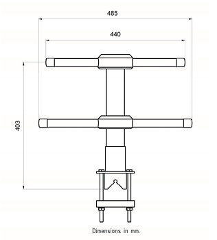 Comrod AV43-330 0.5 m (1.6 ft) DiPole w. Reflector
