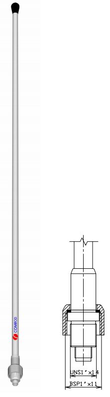 Comrod AV51P4 1.25 m (4 ft) One Piece Whip