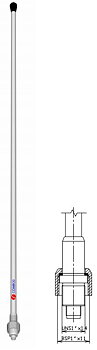 Comrod AV51P4 1.25 m (4 ft) One Piece Whip