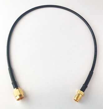 Coax Pigtail RG174 30 cm preset w. SMA(m)-SMA(f)