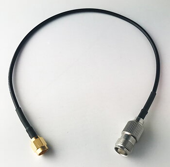 Coax Pigtail RG174 30 cm preset w. SMA(m)-TNC(f)