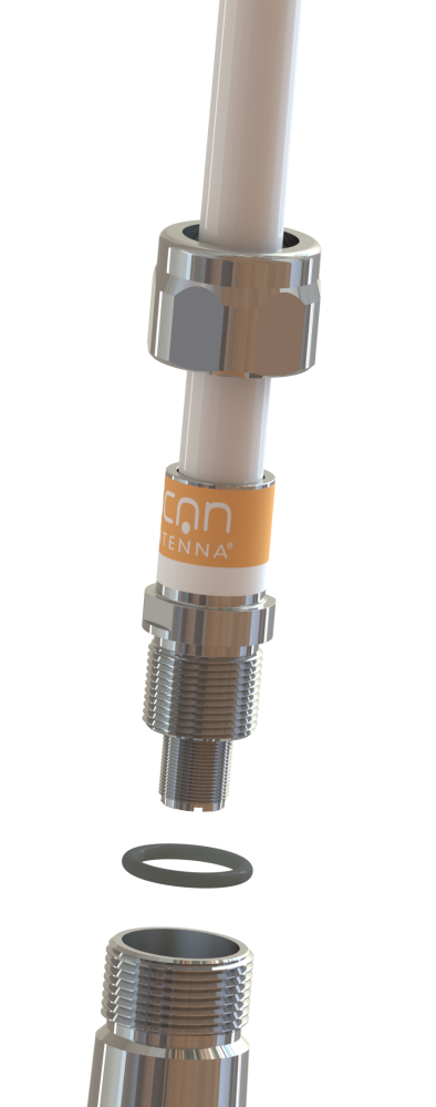 SCAN DABAMFM74 4dB 1.37 m AM/FM Antenna w. 1"-11 Nut - 2
