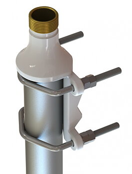 SCAN Mast/Rail Mount HD PU Painted Brass Pole Bracket G1"-11