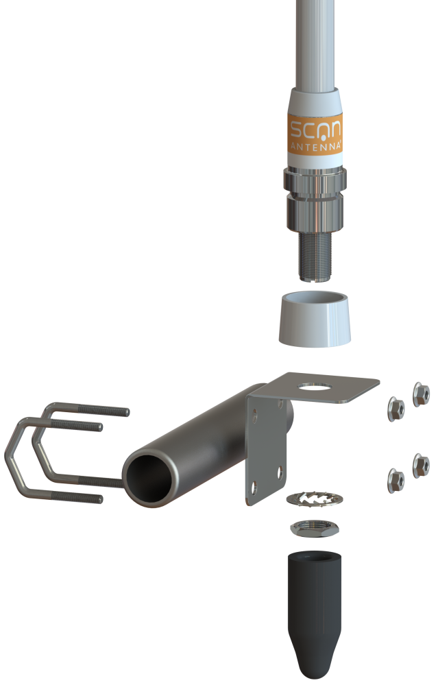 SCAN Wall/Rail Mount Stainless Steel for Ø17.5 mm antenna