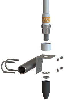 SCAN Wall/Rail Mount Stainless Steel for Ø17.5 mm antenna